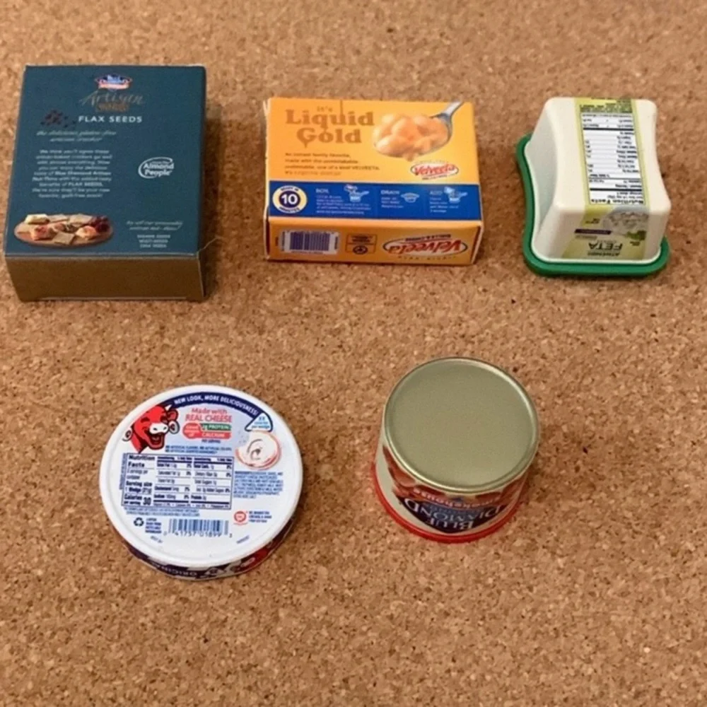Mini Brands Toy Food Lot Jolly Ranchers,Jello,Mac and Cheese,Nuts,Taco,Crackers